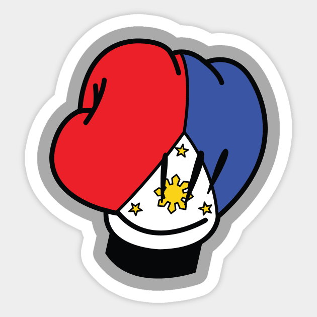 Philippines Flag Pacquiao Mickey Boxing Gloves Sticker by airealapparel